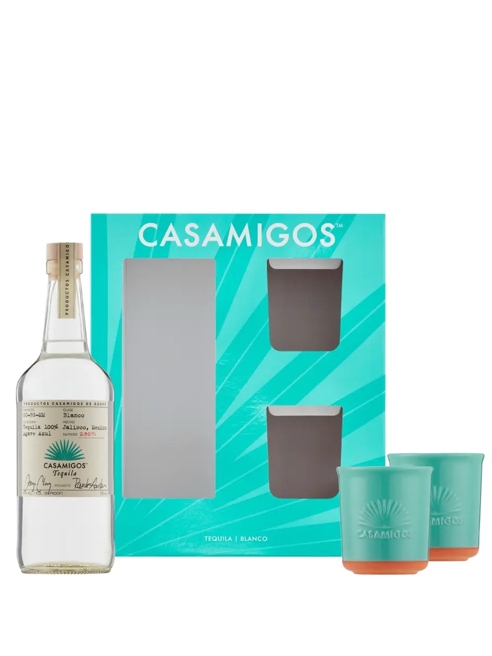 New Casamigos Tequila Limited Edition Teal Ceramic Tumblers Set Of 2